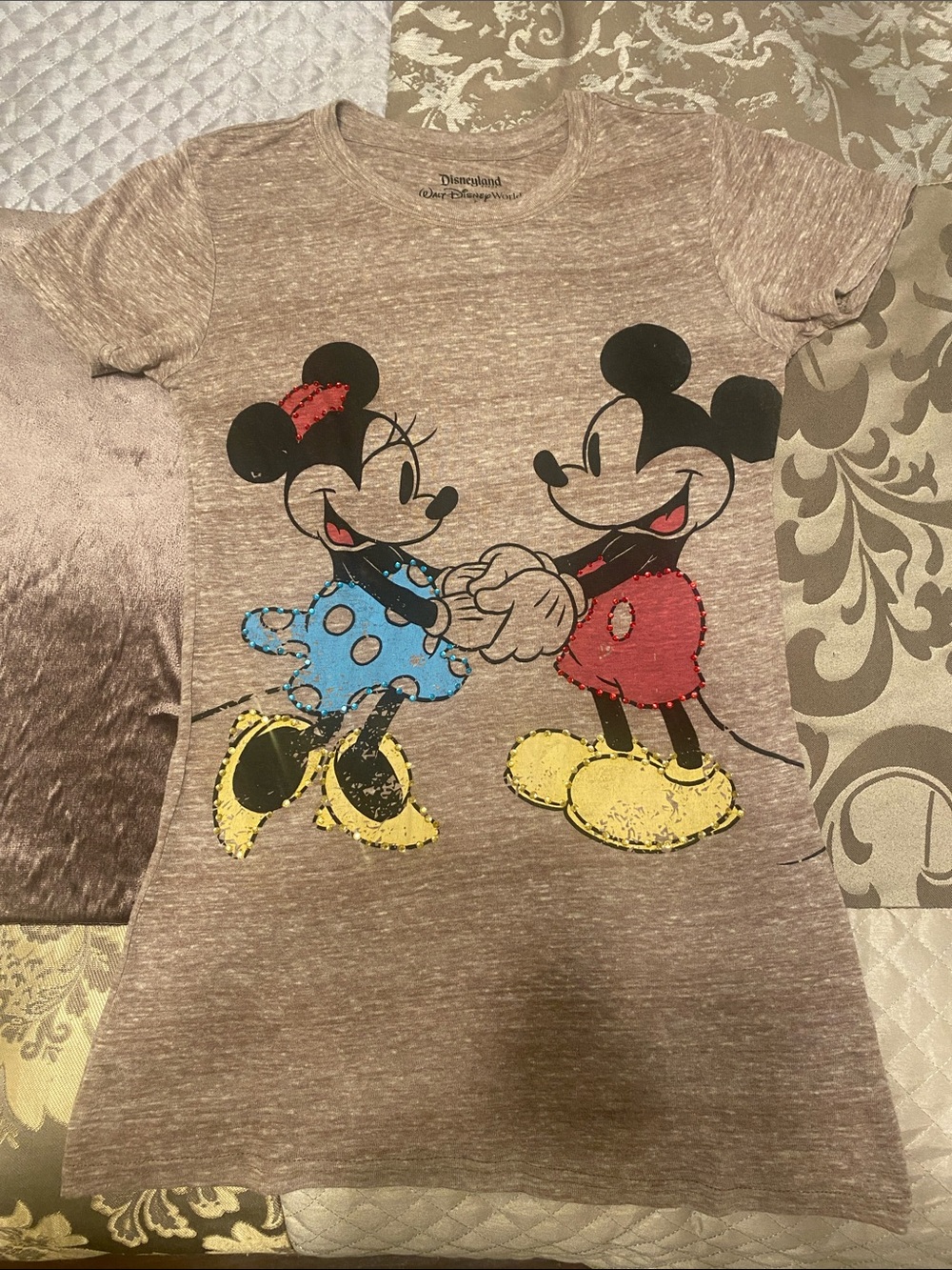 Disneyland / Walt Disney World - Short Sleeve Tee with Mickey & Minnie Print